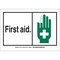 Brady First Aid, 10" W x 7" H, Rectangle, Plastic, 21814 21814 - alternate 1